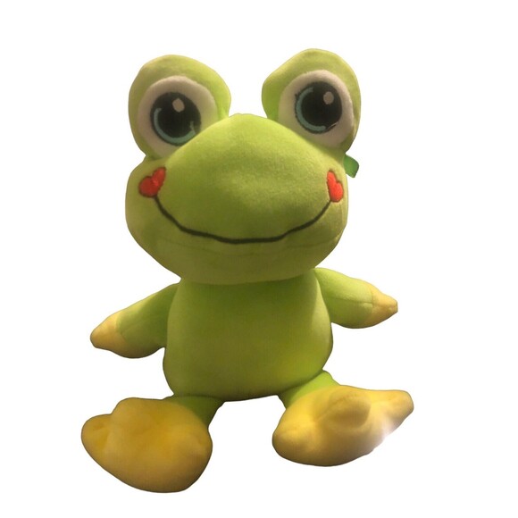 MTY International Frog Froggy Smile Soft Plush Stuffed Animal Toy 8.5" Sitting - Picture 3 of 5